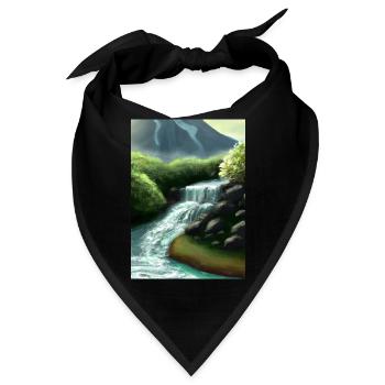 Forest River Wasserfall - Bandana - Schwarz - Vorne
