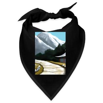 Pfad zu einem Berg - Bandana - Schwarz - Vorne