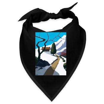Pfad zu einem Berg - Bandana - Schwarz - Vorne