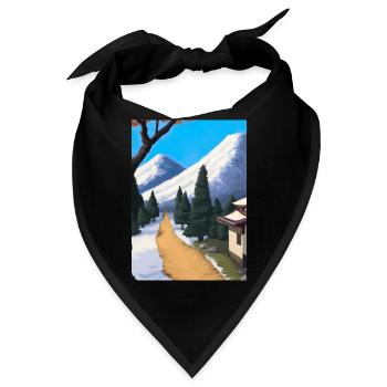 Pfad zu einem Berg - Bandana - Schwarz - Vorne
