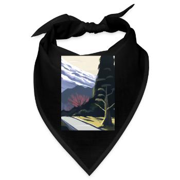 Pfad zu einem Berg - Bandana - Schwarz - Vorne