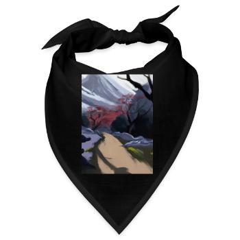 Pfad zu einem Berg - Bandana - Schwarz - Vorne