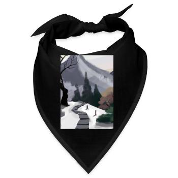 Pfad zu einem Berg - Bandana - Schwarz - Vorne