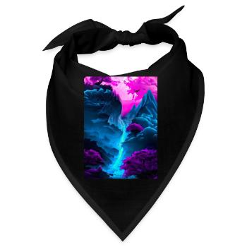 Mystischer Wasserfall - Bandana - Schwarz - Vorne
