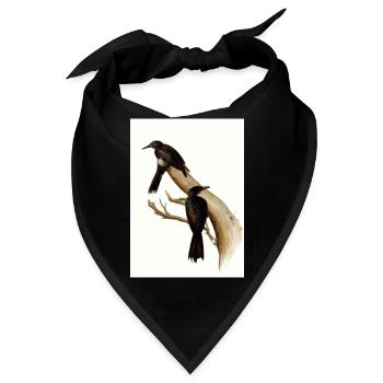 Vögel auf einem Zweig - Bandana - Schwarz - Vorne
