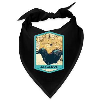 Illustration von Les Arcs Marinha Beach - Algarve - Bandana - Schwarz - Vorne
