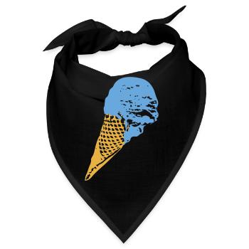 Eis in der Waffel - Bandana - Schwarz - Vorne