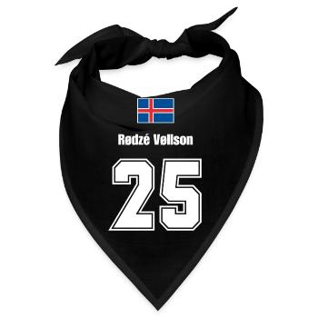 Island Trikot Nr.25 - Bandana - Schwarz - Vorne