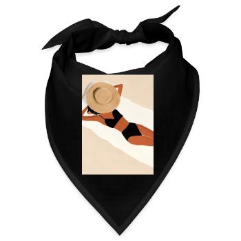 Frauen Sommerhut Bikini - Bandana - Schwarz - Vorne