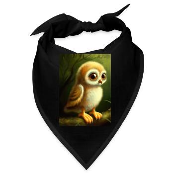 Baby-Kauz - Bandana - Schwarz - Vorne