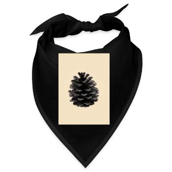 Schwarzer Kiefernzapfen - Bandana - Schwarz - Vorne