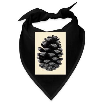 Schwarzer Kiefernzapfen - Bandana - Schwarz - Vorne