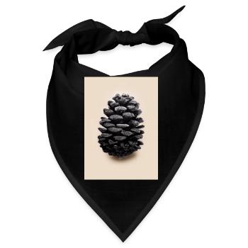 Schwarzer Kiefernzapfen - Bandana - Schwarz - Vorne