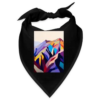 Bunte Berge - Bandana - Schwarz - Vorne