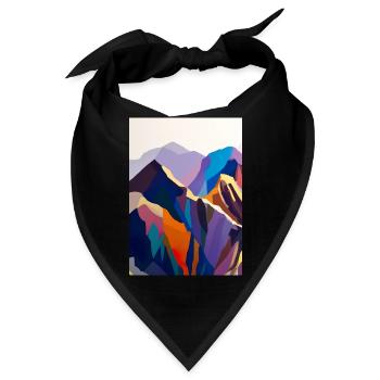 Bunte Berge - Bandana - Schwarz - Vorne