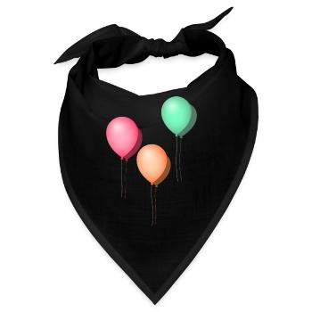 Luftballons Pastell - Bandana - Schwarz - Vorne