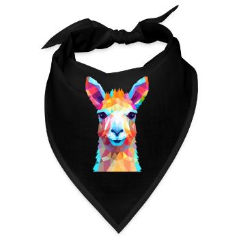 Lama - Bandana - Schwarz - Vorne