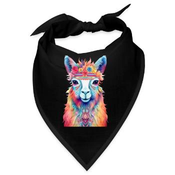 Lama - Bandana - Schwarz - Vorne