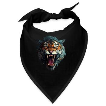 Tiger - Bandana - Schwarz - Vorne