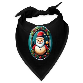 Weihnachtsmann - Bandana - Schwarz - Vorne