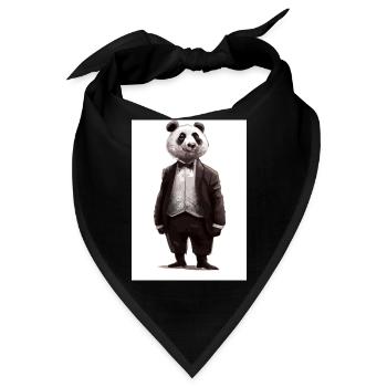 Meine Herren Panda - Bandana - Schwarz - Vorne
