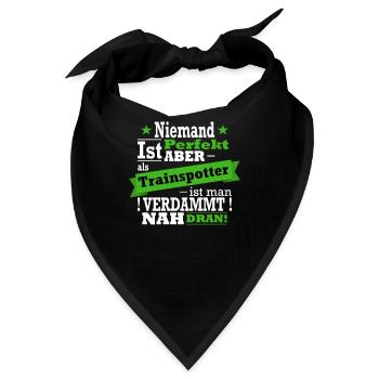 Trainspotter, Eisenbahn und Zug Fan - Bandana - Schwarz - Vorne