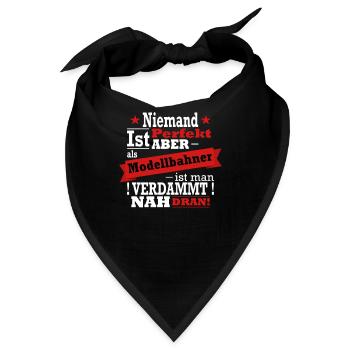 Modellbahner, Eisenbahn und Zug Fan - Bandana - Schwarz - Vorne