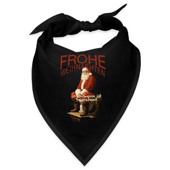 Weihnachtsman sitzt auf der toilette - Bandana - Schwarz - Vorne