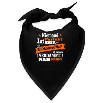 Triebfahrzeugführer, Eisenbahn und Zug Fan - Bandana - Schwarz - Vorne