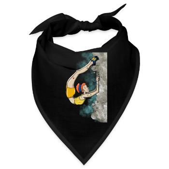 Flexible Kletterin - Bandana - Schwarz - Vorne
