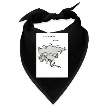 I'm from Asia-Slogan - Bandana - Schwarz - Vorne