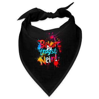 Bevor Du fragst: NEIN! - Bandana - Schwarz - Vorne