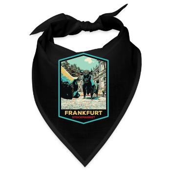 Markante Skulptur an der Frankfurter Wertpapierbörse - Bandana - Schwarz - Vorne
