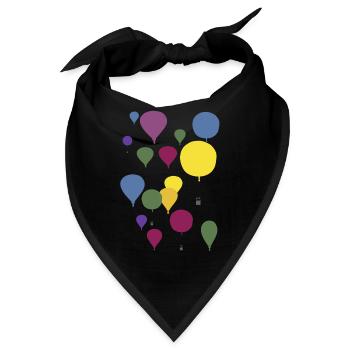 Bunte Ballone - Bandana - Schwarz - Vorne