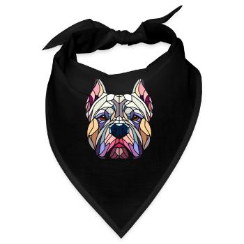 Amerikanischer Tyrann geometrische Kunst, Polygonkopf - Bandana - Schwarz - Vorne