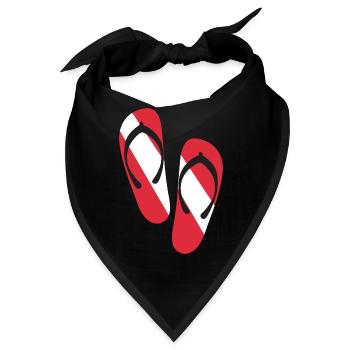 Slippers Red and White - Bandana - Schwarz - Vorne