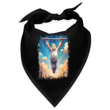 Blond und Biegsam - lustiger Turner - Bandana - Schwarz - Vorne