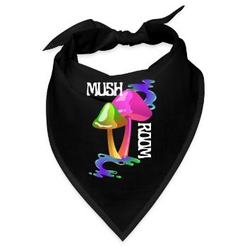 mushroom festival goa rave - Bandana - Schwarz - Vorne