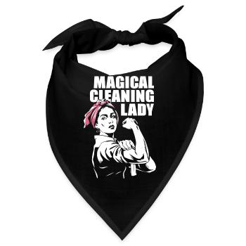 Design für zauberhafte Putzengel - Bandana - Schwarz - Vorne