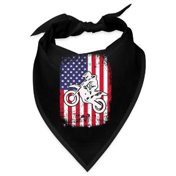 Motocross MX Supercross Enduro Dirt Bike - Bandana - Schwarz - Vorne