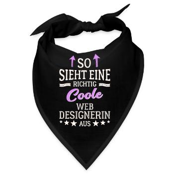 So sieht eine richtig coole Webdesignerin aus - Bandana - Schwarz - Vorne
