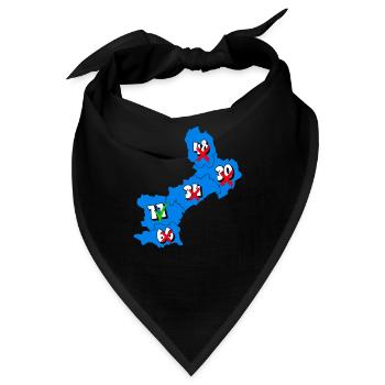 Languedoc Roussillon Region - Bandana - Schwarz - Vorne