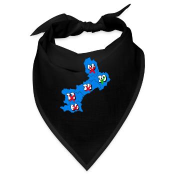 Languedoc Roussillon Region - Bandana - Schwarz - Vorne