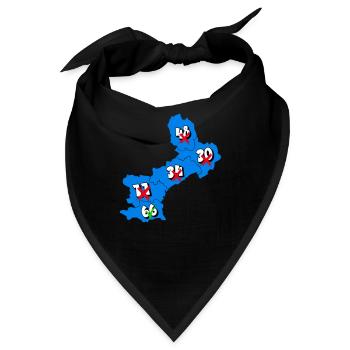 Region Languedoc Roussillon - Bandana - Schwarz - Vorne