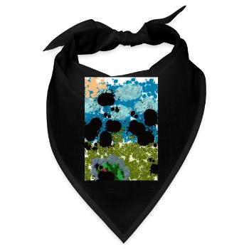 Abstrakter Teich - Bandana - Schwarz - Vorne