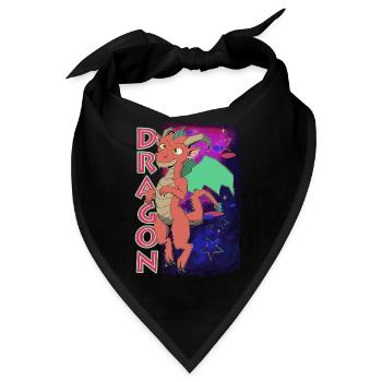 Cute Dragon - Bandana - Schwarz - Vorne