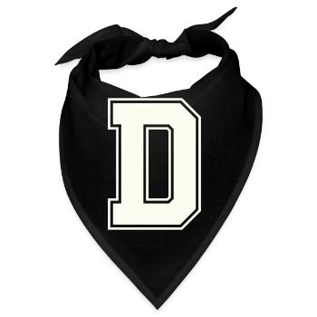 D Buchstabe - Bandana - Schwarz - Vorne