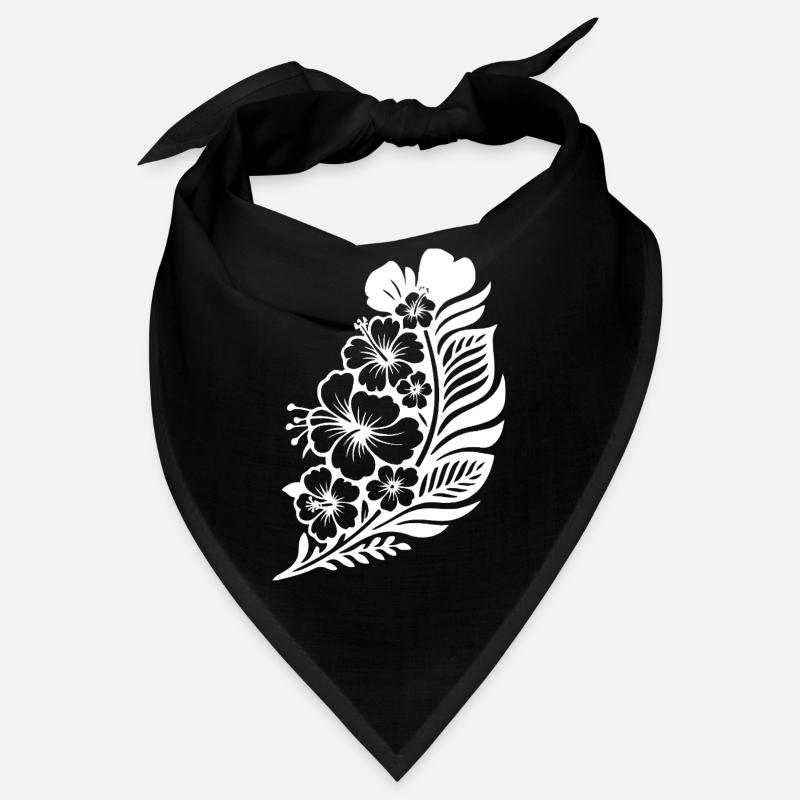 Tropical Hibiscus & Palm Bandana