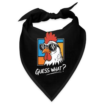 Lustiger Hahn mit Sonnenbrillen-Print - Bandana - Schwarz - Vorne