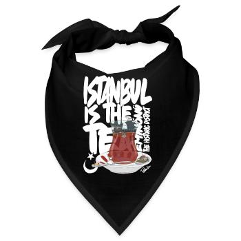 Türkische TeetasseAnimierte Vintage-Szene - Bandana - Schwarz - Vorne